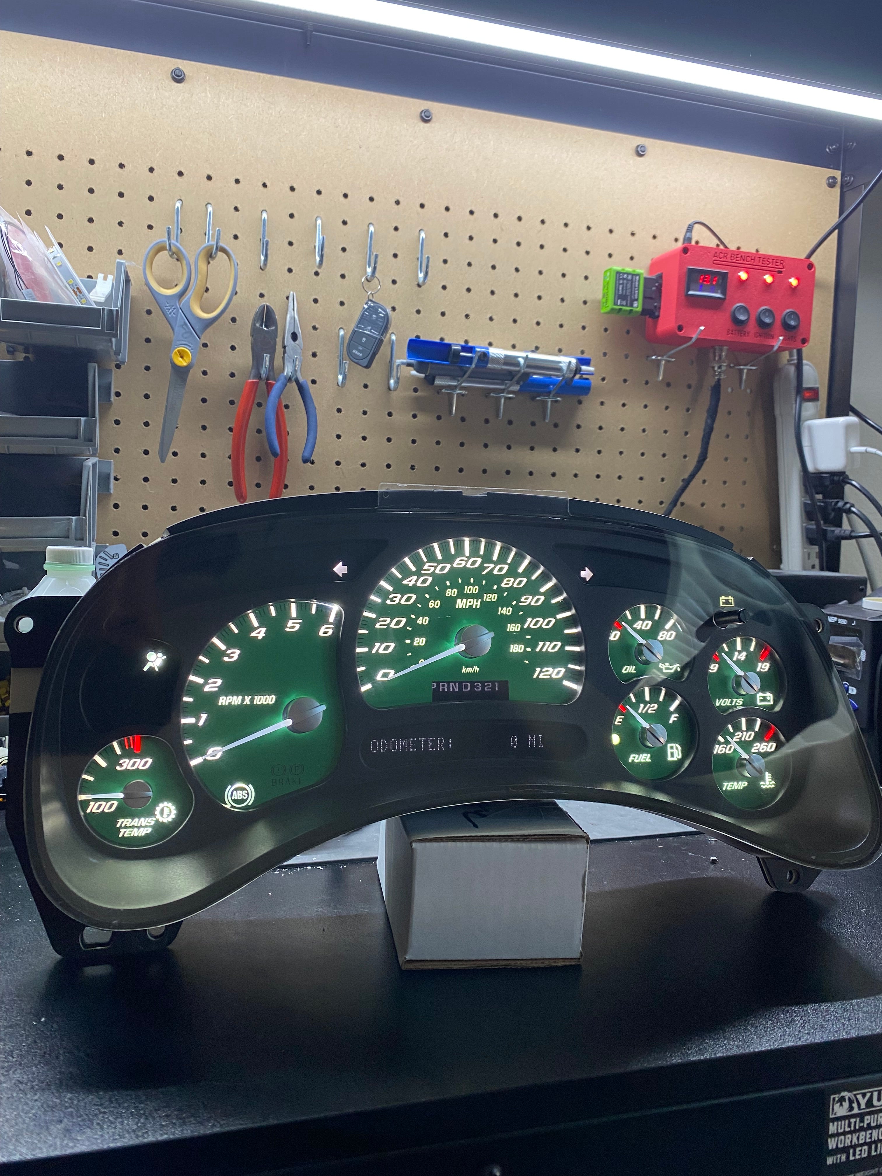 03-05 Chevy Green Cluster