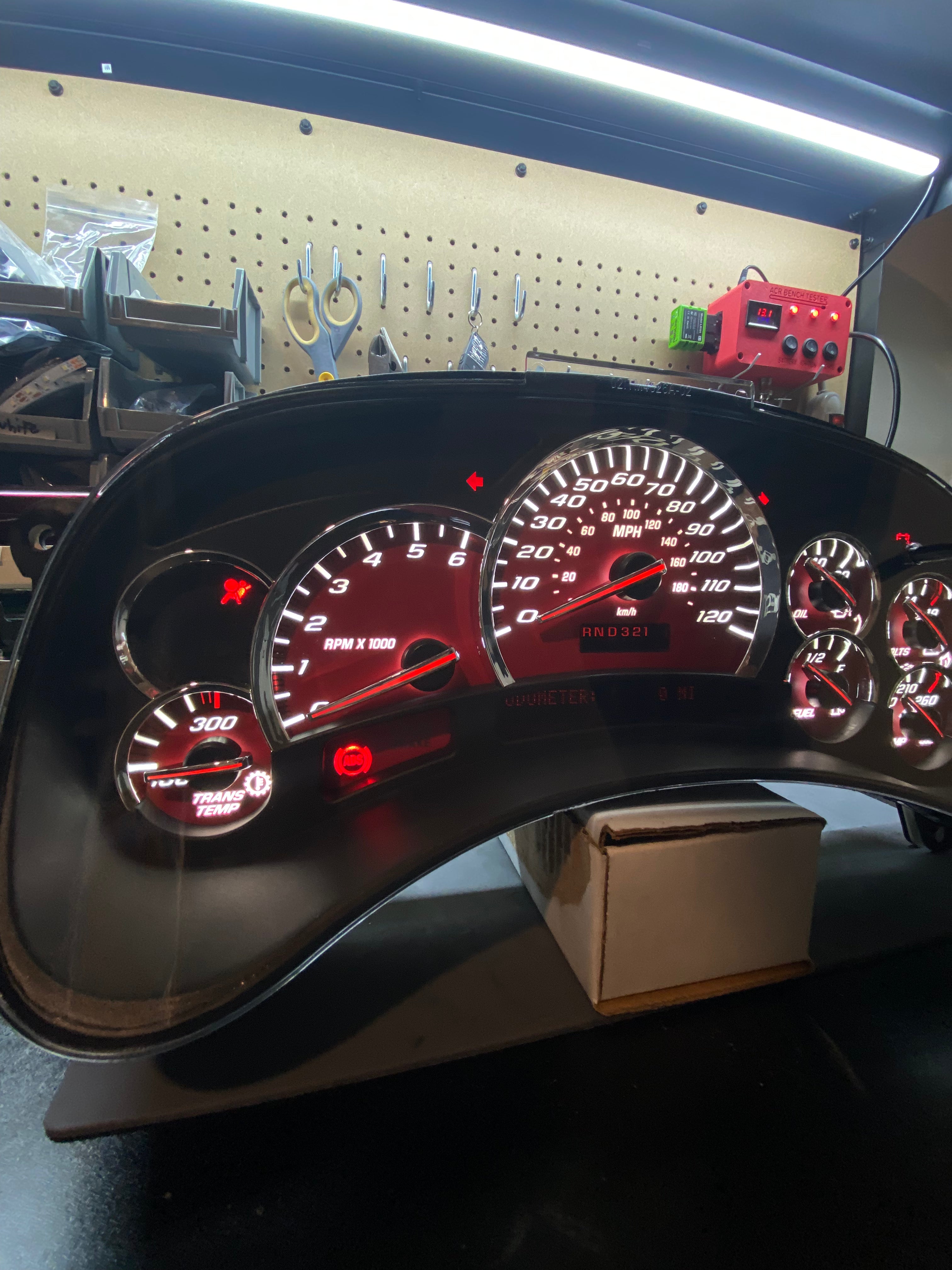 03-05 Chevy/GMC All Red SS Premium Style Cluster 🔥